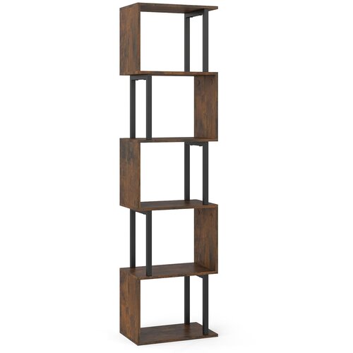 Costway Geometrijska 6-stopenjska knjižna omara Knjižna omara za dnevno sobo, (5000219784) Cene