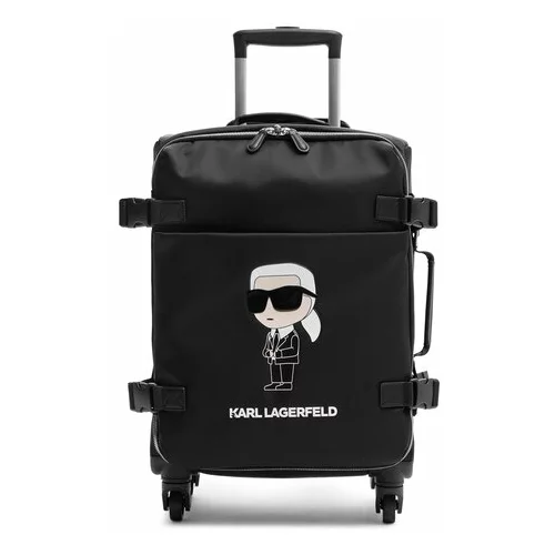 Karl Lagerfeld Majhen mehki kovček 235W3255 Črna