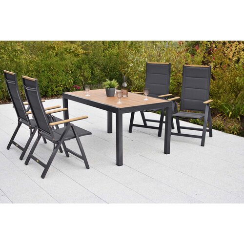 Gardenson VRTNA GARNITURA VERONA aluminij barve grafita, siva, naravne barve Cene
