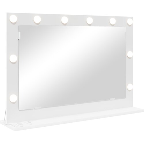 vidaXL Ogledalo s LED lučmi Bela 80x55x18 cm Cene