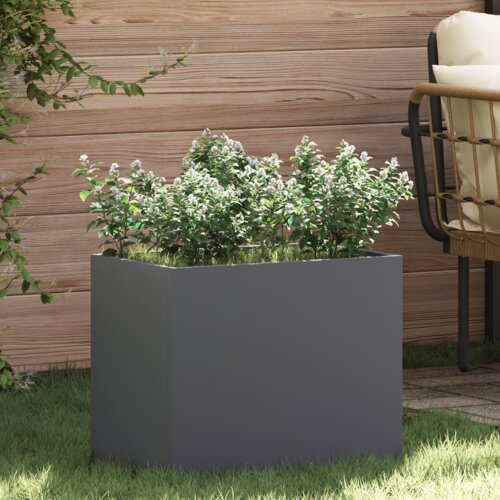 VidaXL Vrtna saksija Antracitno siva 50 x 32 x 40 cm Slike