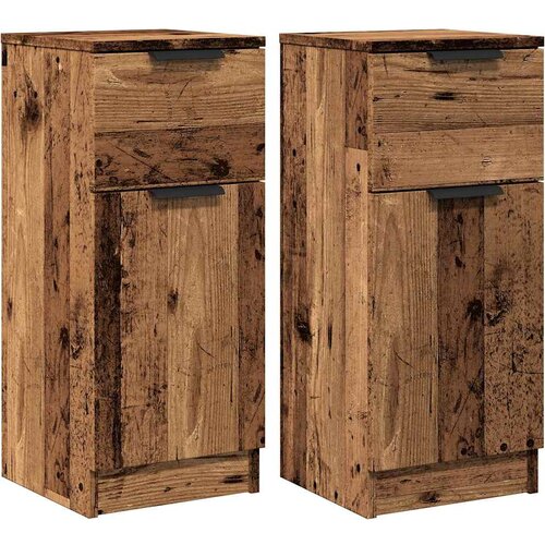 Maison Chic Komoda - Predalnik 2 kosa starinski les 30x30x70 cm inženirski les, (21719765) Cene