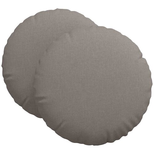  Jastučići za sjedenje 2 pcs Sivo-smeđa &amp;Oslash;60 x 21 cm tkanina Slike