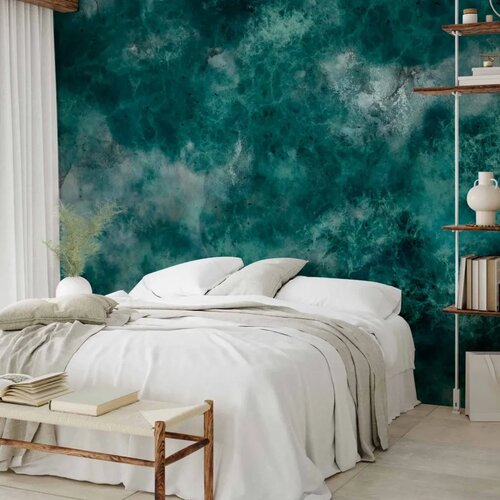  Foto tapeta - Malachite respite - modernist abstract background with texture 200x140 Slike