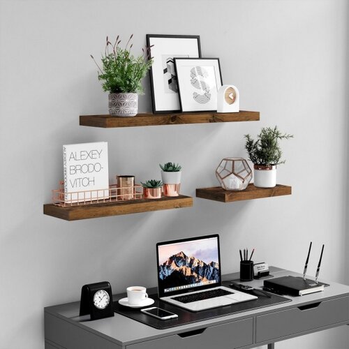  Zidna polica SHELFY braon Slike