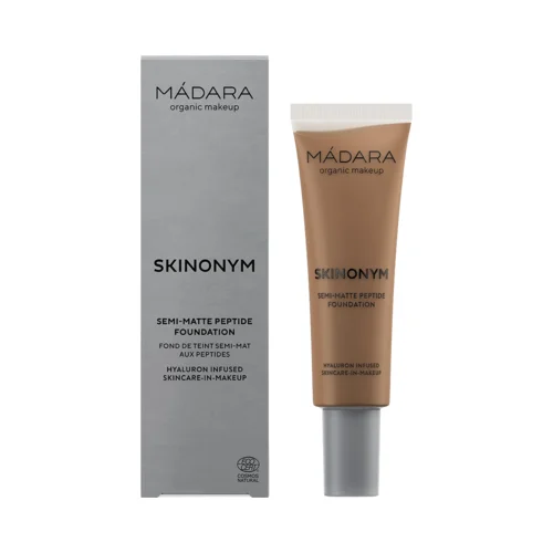 MÁDARA Organic Skincare SKINONYM Semi-Matte Peptide Foundation - 80 Fudge