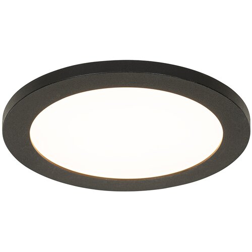 QAZQA Moderna stropna svetilka črna 22,5 cm z LED IP44 - Steve Cene