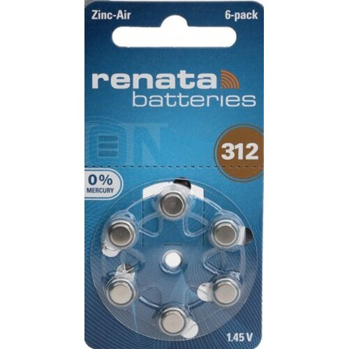 Renata baterija ZA312 1,45V Zink-Air baterija za SLUSNI APARAT, PAK6 (cena po kom.) Cene