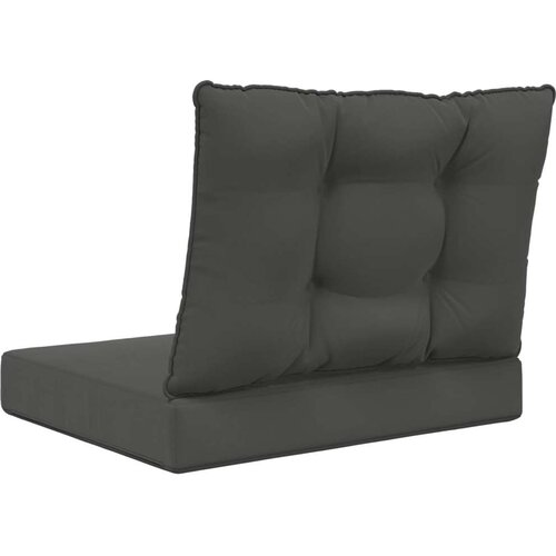  Jastuk za vanjsku sofU 2 pcs Antracit Poliester - Antracit 60 x 60 cm 1x sjedalo +1x naslon (2D s bartagom) Slike