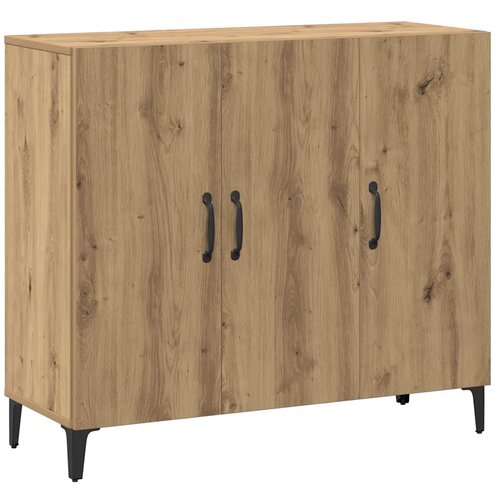  Komoda boja hrasta artisana 90 x 34 x 80 cm konstruirano drvo Smeđa Slike