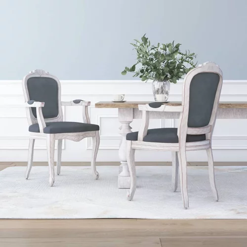 vidaXL Jedilni stoli 2 kosa temno sivi 62x59,5x100,5 cm blago