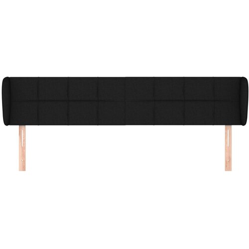  Uzglavlje s u&amp;scaron;ima crno 163x23x78/88 cm od tkanine Slike