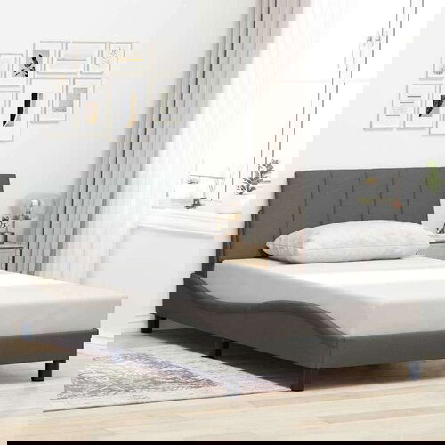 vidaXL Posteljni okvir brez vzmetnice temno siv 100x200 cm blago Cene