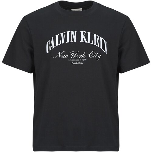 Calvin Klein Jeans Majice s kratkimi rokavi 20S MARCH GRAPHIC SEASONAL FASHI Črna Cene