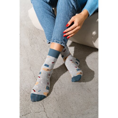 Steven Socks 039-007 Melange Light Grey Melange Light Grey Slike