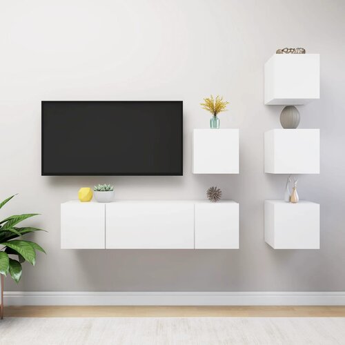vidaXL 6-dijelni set TV ormarića bijeli od iverice Cene
