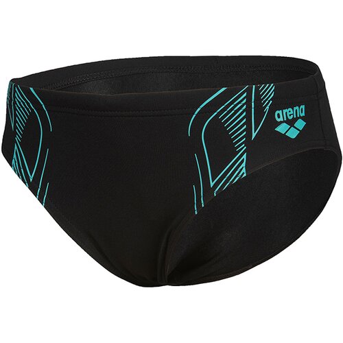 Arena Men's Ren Brief Swim Trunks – Black/Blue – DE 8, F 100, I 54 – 80% Polyamide 20% Elastane