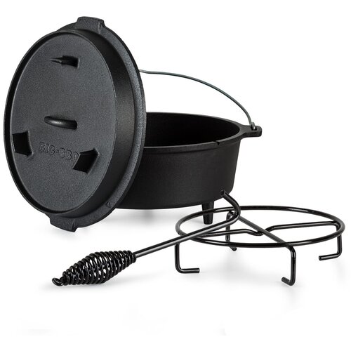 Klarstein Guernsey, premium lonac od lijevanog željeza, 4,5 BBQ lonac, lijevano željezo, noge, veličina S / 4,5 qt / 4,2 L Cijene