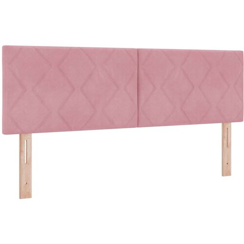 vidaXL Kutna Postelja s Madracem Ružičasta 140x190 cm Baršun Cene