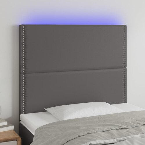 vidaXL LED uzglavlje sivo 80x5x118/128 cm od umjetne kože Cijene