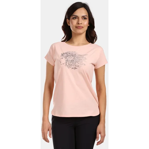 Kilpi Women's cotton T-shirt NELLIM-W Coral