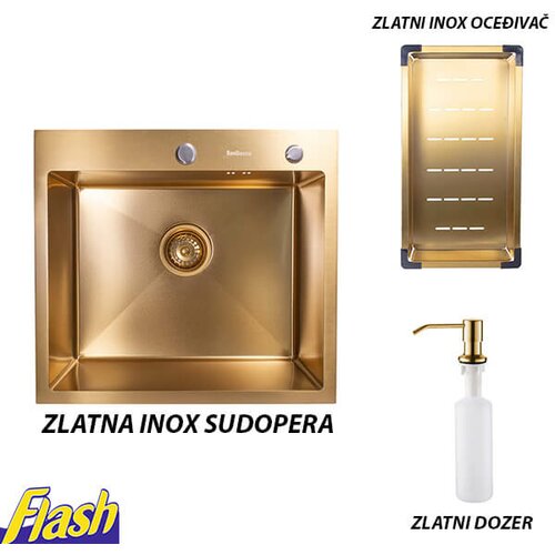 zlatna inox sudopera (set) - sandonna - HD6050 Slike