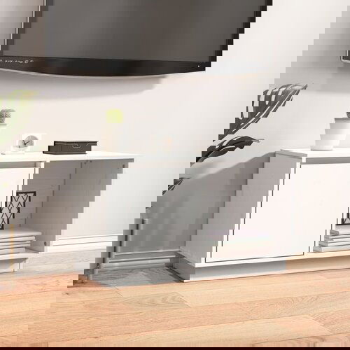 VidaXL TV omarica bela 74x35x44 cm trdna borovina Slike