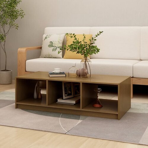Furnova Klubska mizica medeno rjava 110x50x34 cm trdna borovina, (21915575) Cene