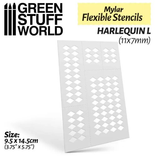 Green Stuff World flexible stencils harlequin l (11x7mm) Cene