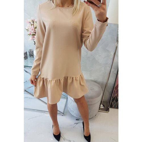 Kesi Ruffle dress in dark powder pink Cene