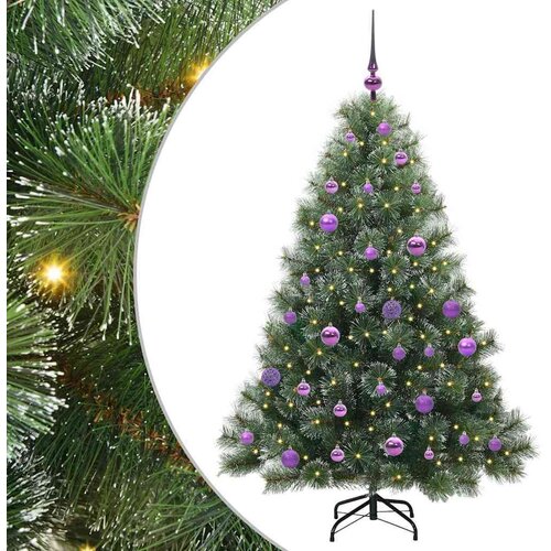 VidaXL Umjetno božićno drvce s stalakom Zelena 150 cm PE i PVC Slike