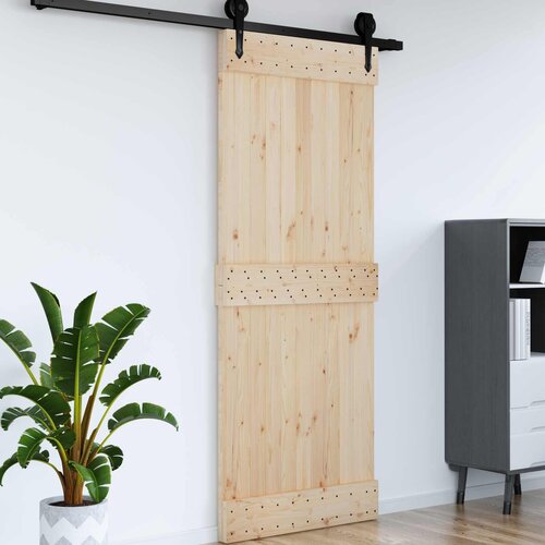  Vrata NARVIK Prirodna 90 x 210 cm Čvrsta borovina Cene