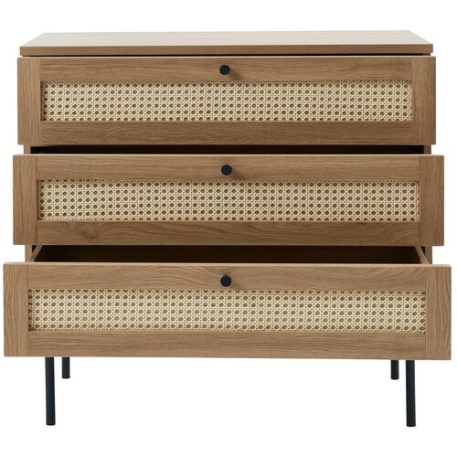 Unique Furniture Nizka komoda v hrastovem dekorju 80x75 cm Pensacola &amp;ndash; Slike