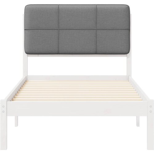  Krevetni okvir s tapiciranim uzglavljem Svijetlo siva Svjetlosiva 205.5 x 85.5 x 84.5 cm Slike