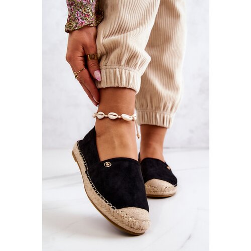 EVENTO Women's Suede Espadrilles Black Joaquin Cijene