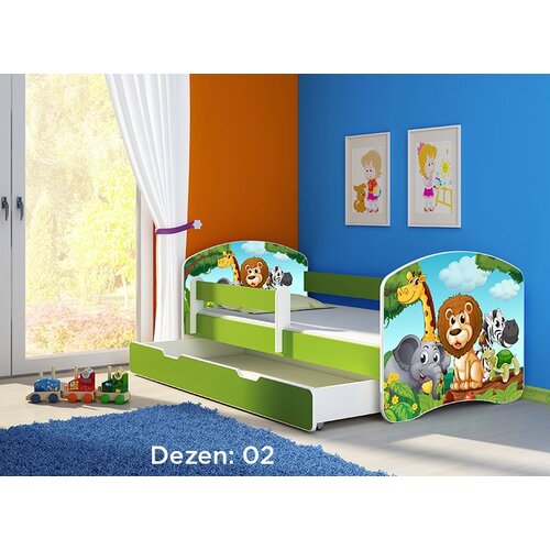 ACMA dečiji krevet II 160x80 F + dušek 6 cm GREEN2 Slike