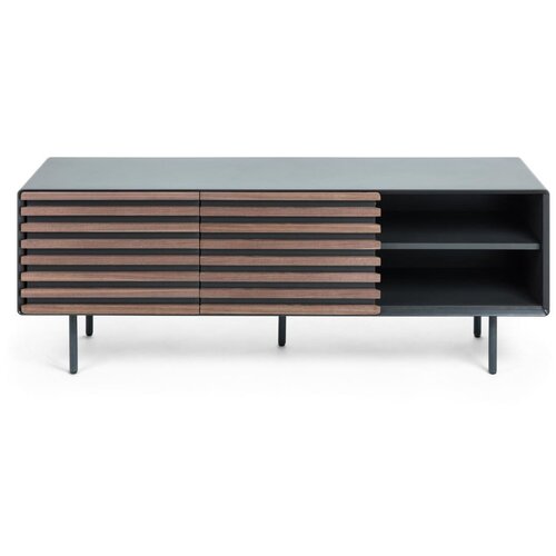 Kave Home Crna TV komoda u dekoru oraha 162x58x45 cm Kesia – Cijene