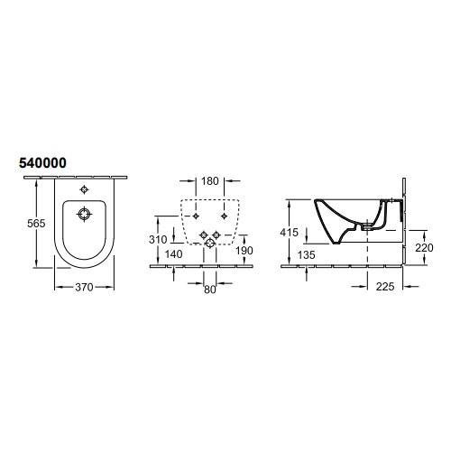 Villeroy &amp;amp; Boch bide Subway 2.0 - viseči (540000R1) Slike