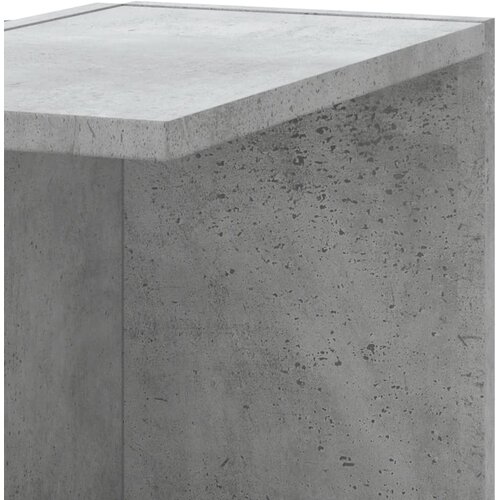  Kutna zidna polica siva boja betona 36,5 x 36,5 x 140 cm drvena Slike