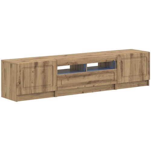  LED TV kabinet UTRECHT 3 kom. Hrast artisan Konstruirano drvo Siva 81 x 35 x 40 cm Slike