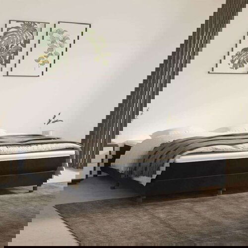  Za krevet s oprugama crni 180x200 cm baršunasti Cijene