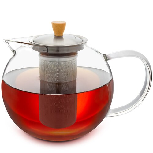Klarstein Glaswerk Sencha, čajnik, 1,8 l, cedilo iz nerjavečega jekla, borosilikatno steklo, pokrov Slike