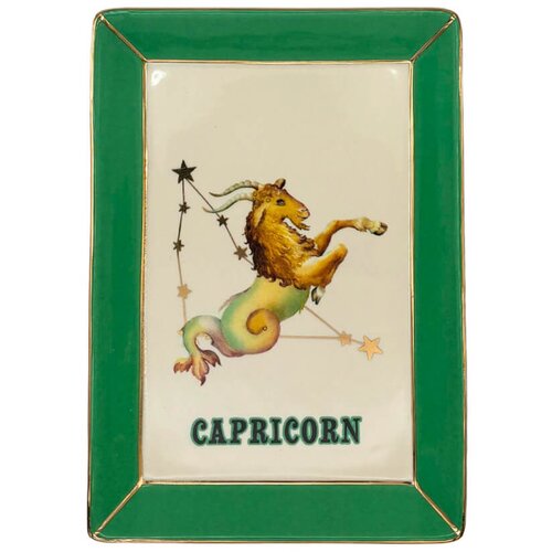 Yvonne Servirni krožnik Zodiac 16,5x12cm / Capricorn-Kozorog / porcelan, (5000255225) Slike