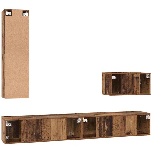  Kabinet za Zid Zidne 4 pcs Staro drvo Konstruirano drvo Slike