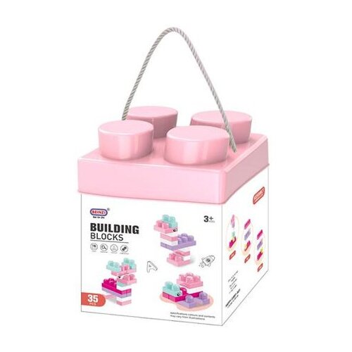  Kocke Building Blocks Roza Medium &amp;ndash; 35 kom Slike
