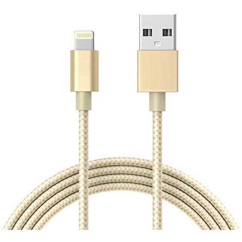  USB data kabel (2m, Lightning na USB-A, pleteni/najlon, zlatni) Cijene