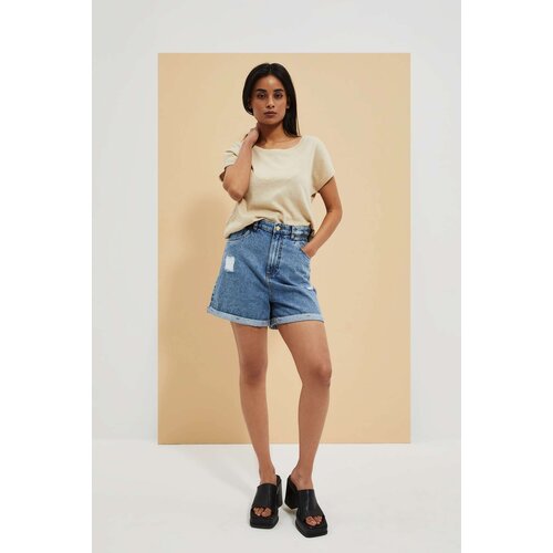 Moodo WOMEN&amp;#039;S SHORTS L-SH-4004 BLUE Slike