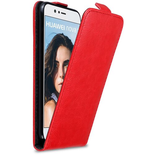 Cadorabo Ohi&scaron;je, združljivo z Huawei NOVA 2 v rdeče jabolko - Za&scaron;čitni ovitek v obliki flipa z magnetnim zapiranjem, (20562212) Cene