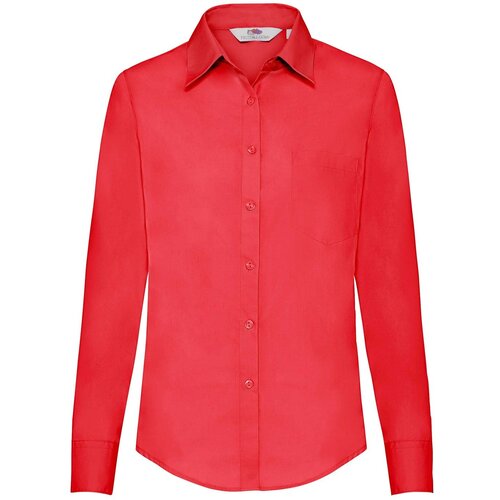 Fruit Of The Loom Red ladies' classic poplin shirt Cijene