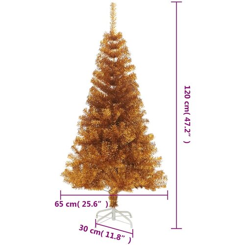  Umjetno božićno drvce sa stalkom zlatno 120 cm PET Slike